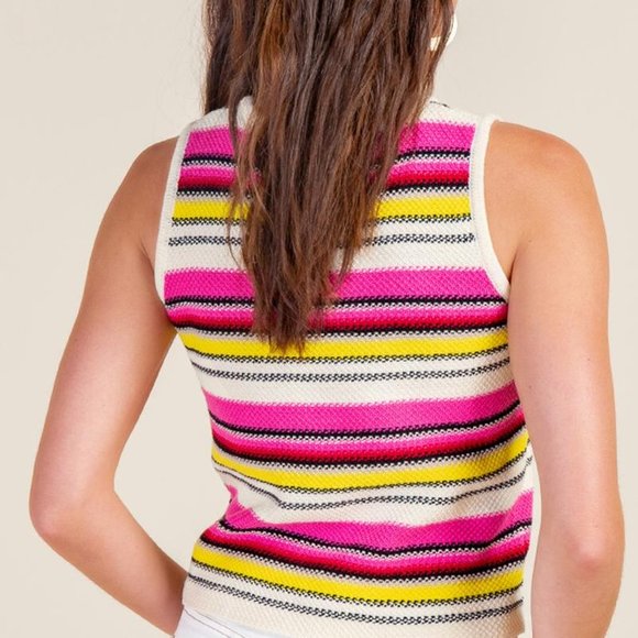 Francesca's | NWT Neon Stripe Tank Top - Picture 4 of 8